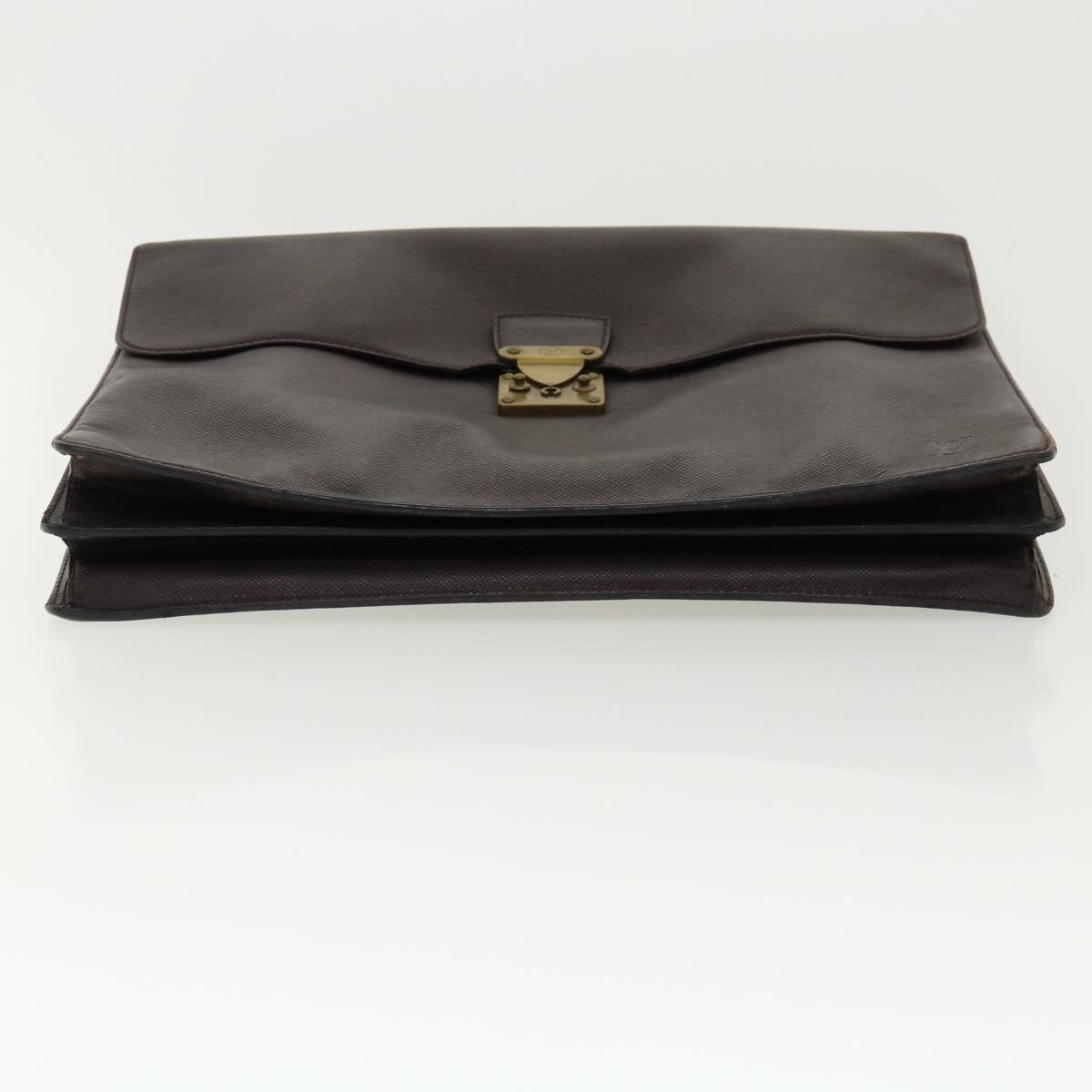 LOUIS VUITTON Taiga Serviette Moskova Business Bag Acajou M30036 LV Auth 35508