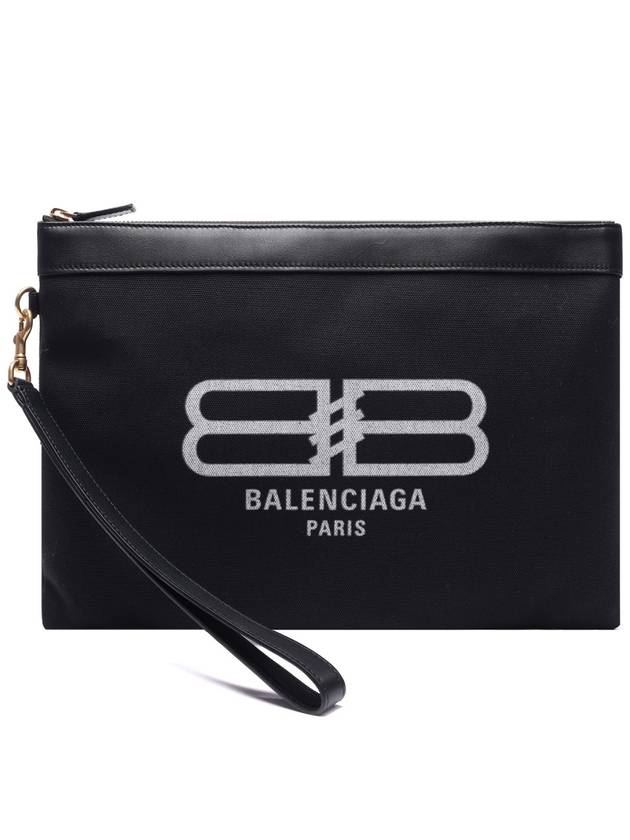 Luxury Balenciaga  Flat Jumbo Clutch Bag Black