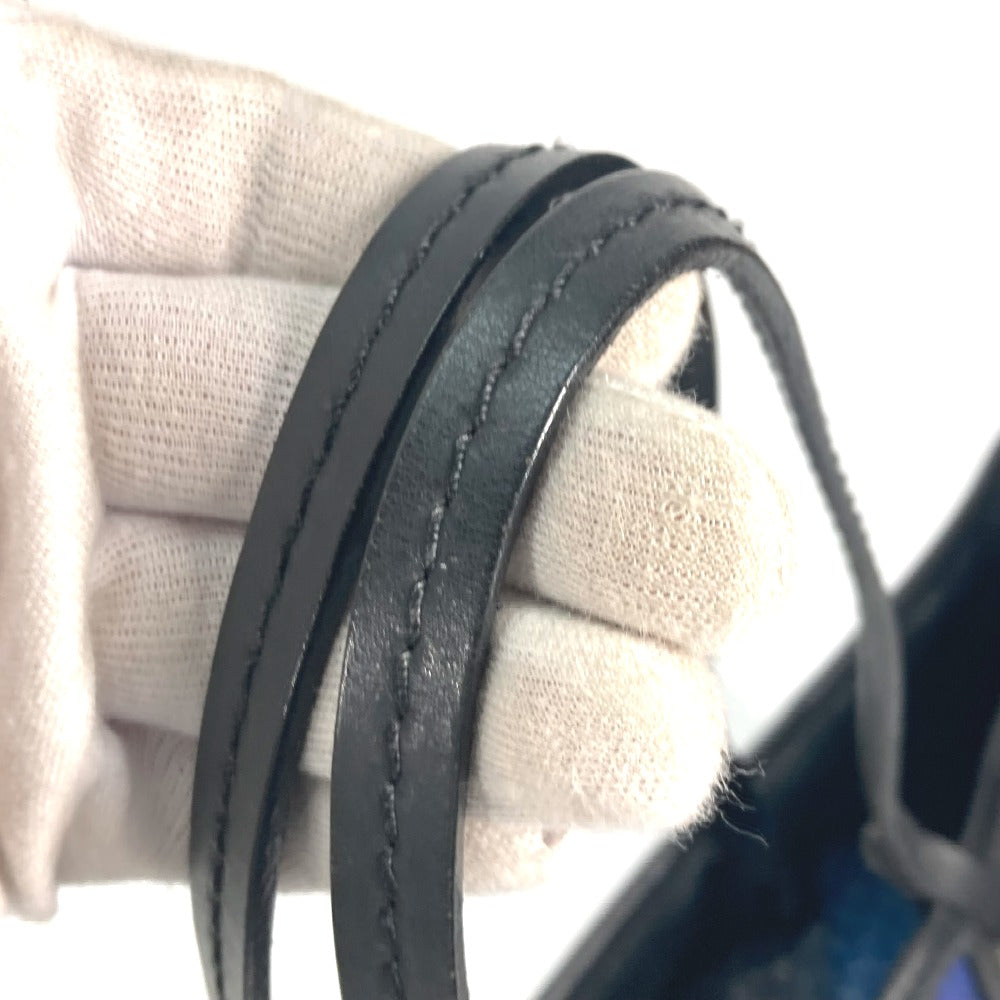 CHANEL Tote Bag Caviar skin Navy Comes with CC charm Matrasse quilting Women Used