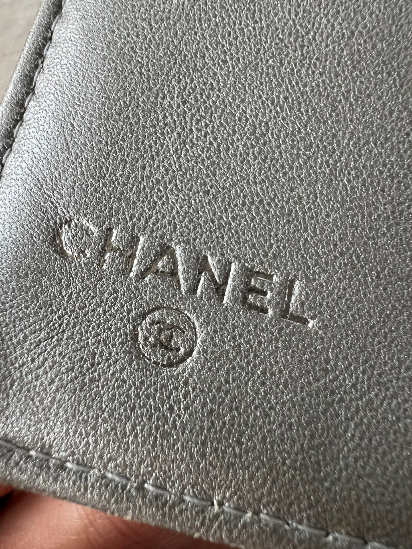 Chanel Black Lambskin Camellia Flap Wallet