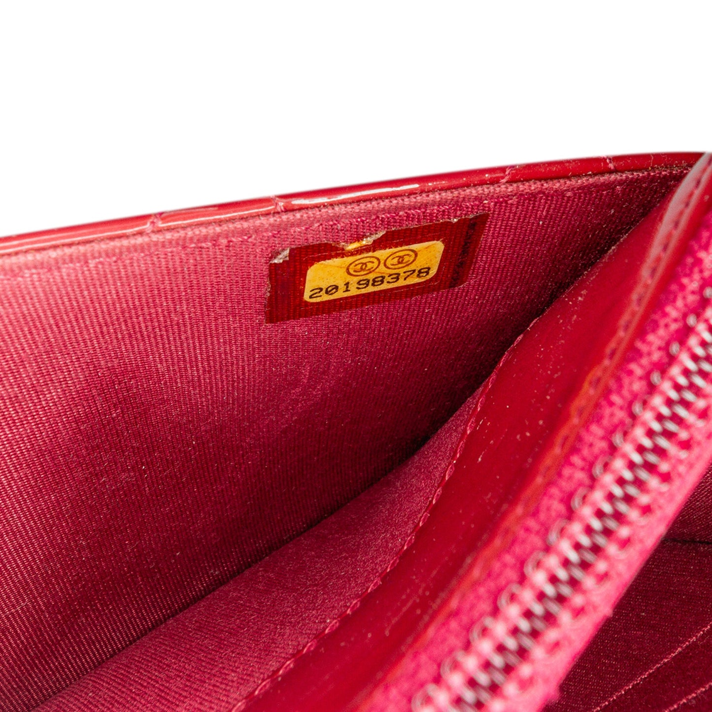 Red Chanel Patent Brilliant Wallet On Chain Crossbody Bag