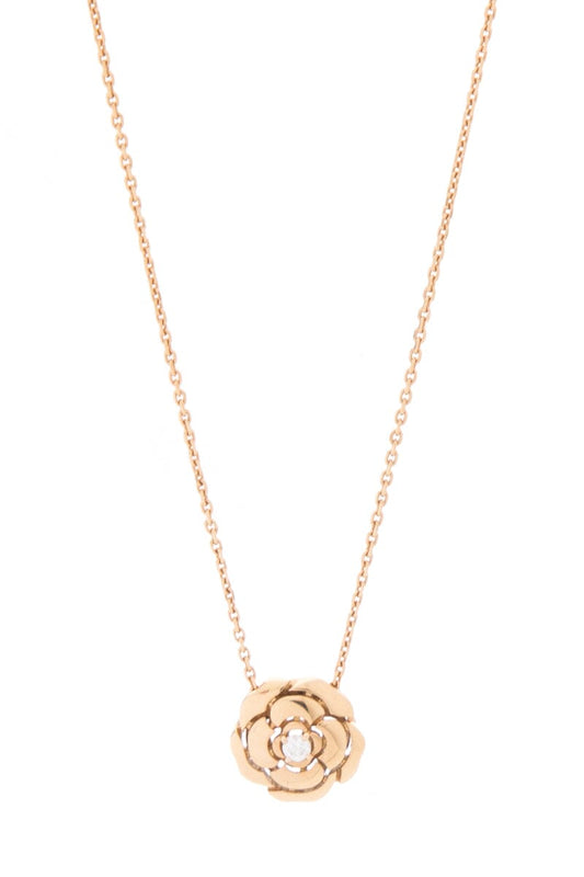 Chanel "2023" Cam Extrait De Camelia 18k Gold Necklace