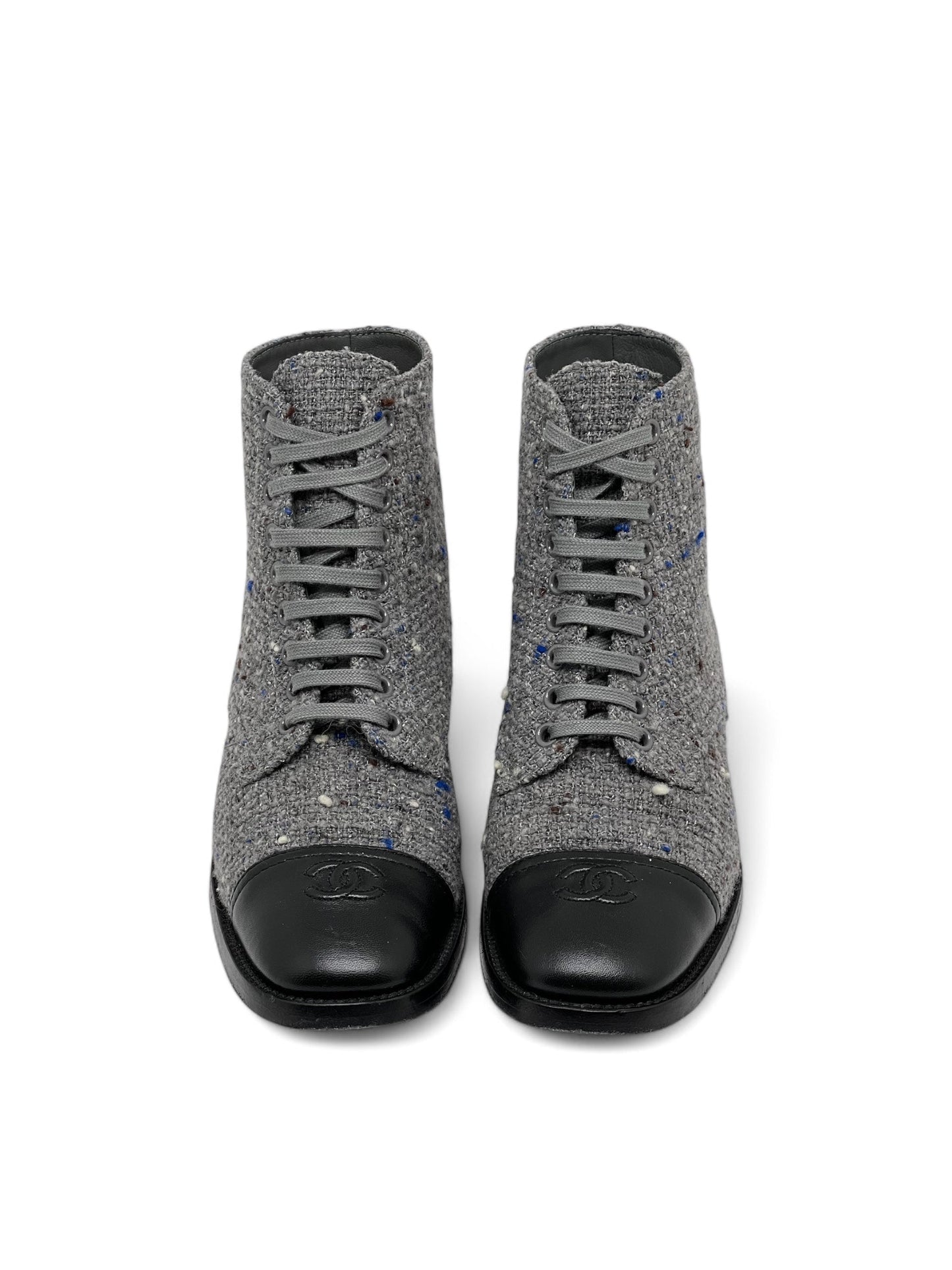 Chanel - Bottines en tweed T39