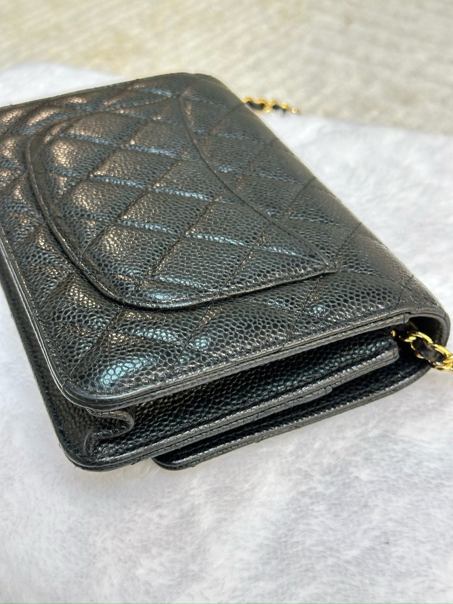 Chanel Classic Wallet on Chain Caviar Black GHW 28 Holo