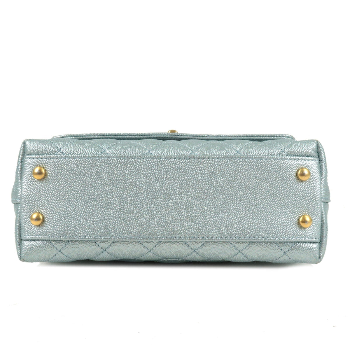 Chanel Matrasse Caviar Skin COCO Handle 2Way Bag Light Blue A92990