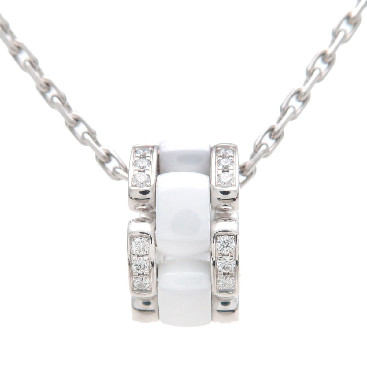 Chanel Ultra Collection Diamond Necklace KWG White Ceramic