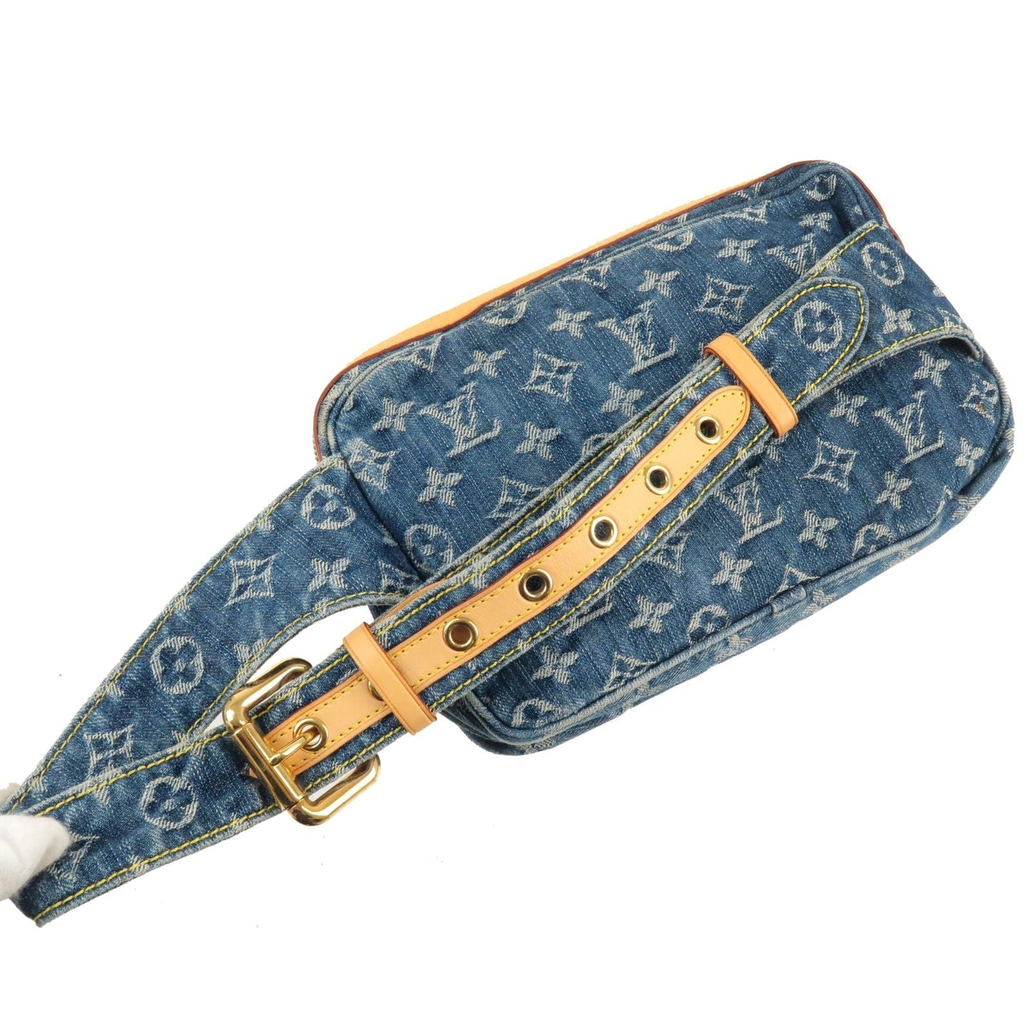 Louis Vuitton Monogram Denim Bum Bag Waist Bag Blue M95347