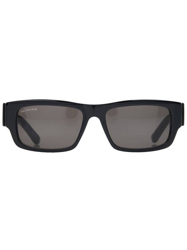 Luxury Balenciaga  Acetate Rectangular Frame Sunglasses Black