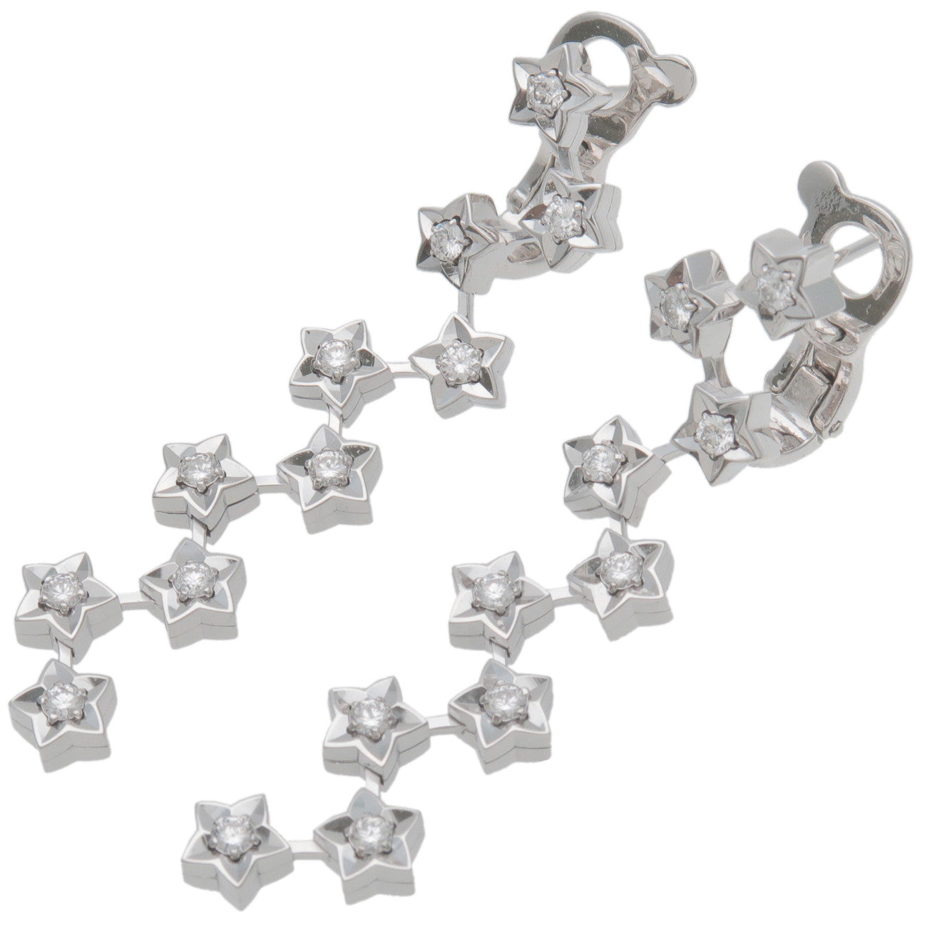 Chanel Comet Px Diamond Earrings KWG WG White Gold