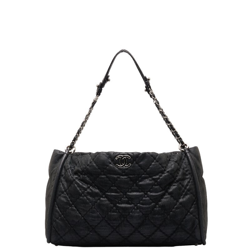 Chanel Matrases Coco Chain Tote Bag Shoulder Bag Black  S  Chanel