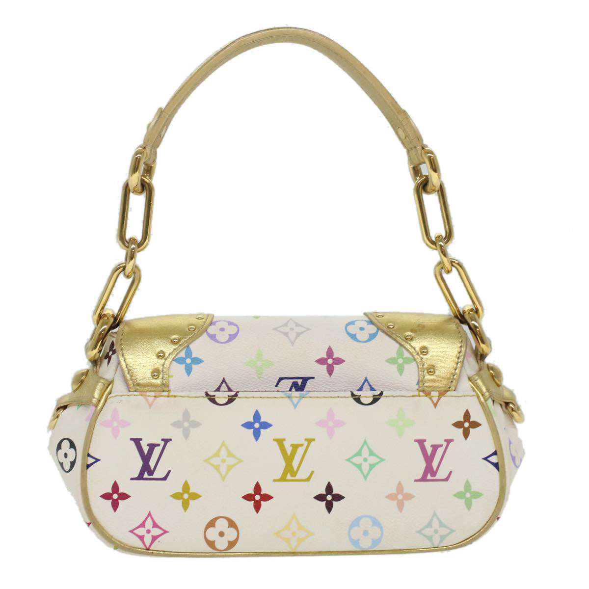 LOUIS VUITTON Monogram Multicolor Marilyn Shoulder Bag White M40206 Auth 36840