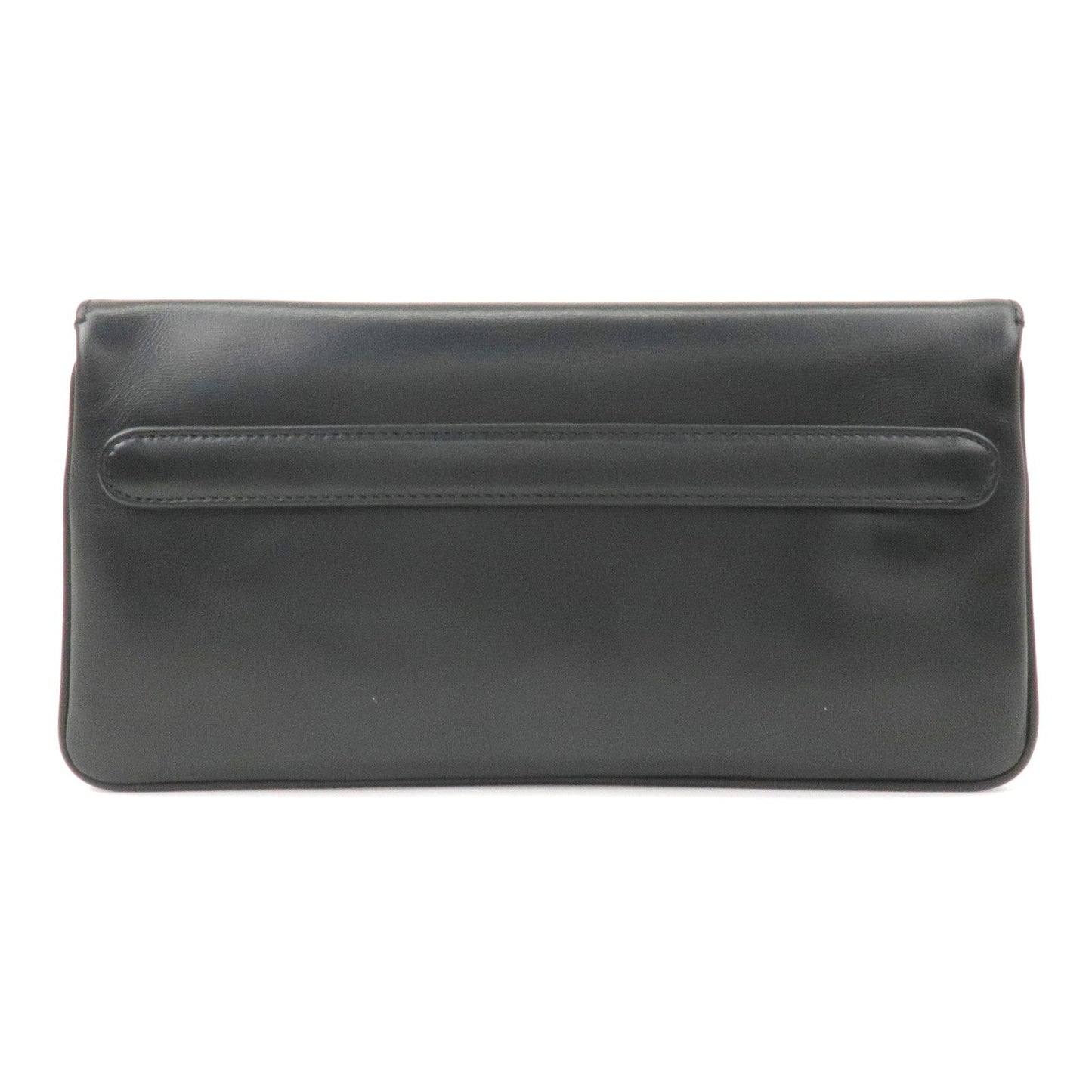 Christian Dior Caro Leather 2Way Chain Shoulder Clutch Bag Black