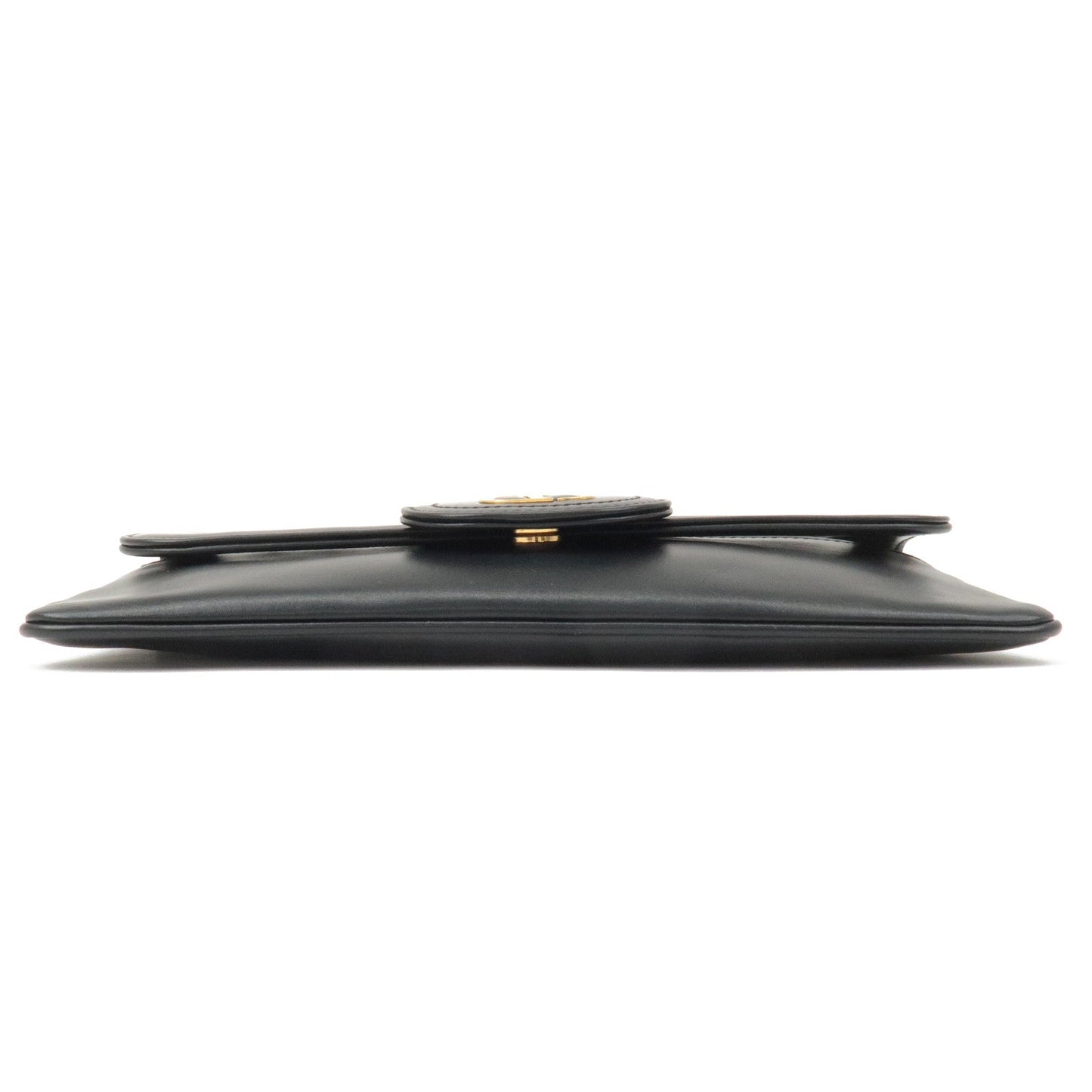 Christian Dior Caro Leather 2Way Chain Shoulder Clutch Bag Black