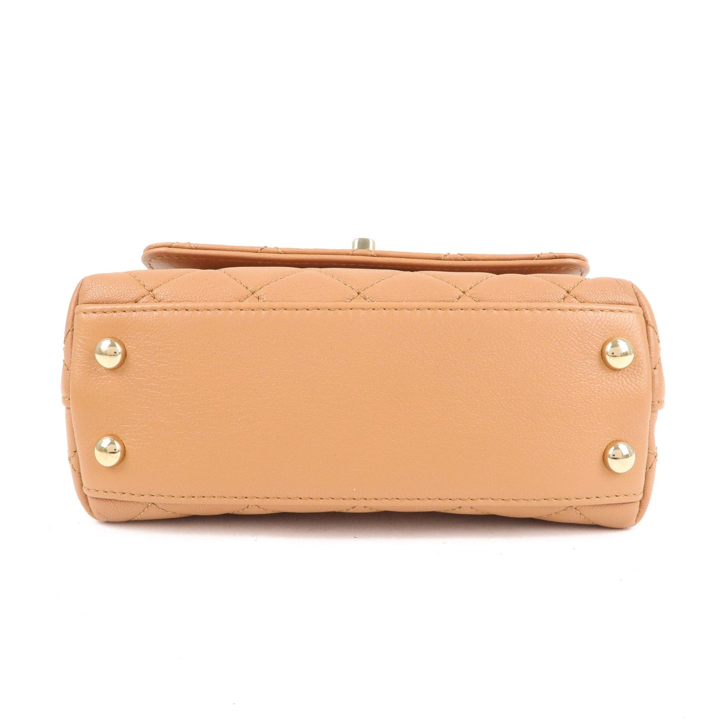 Chanel COCO Handle Matrasse Caviar Skin XXS 2Way Bag Brown AS2215