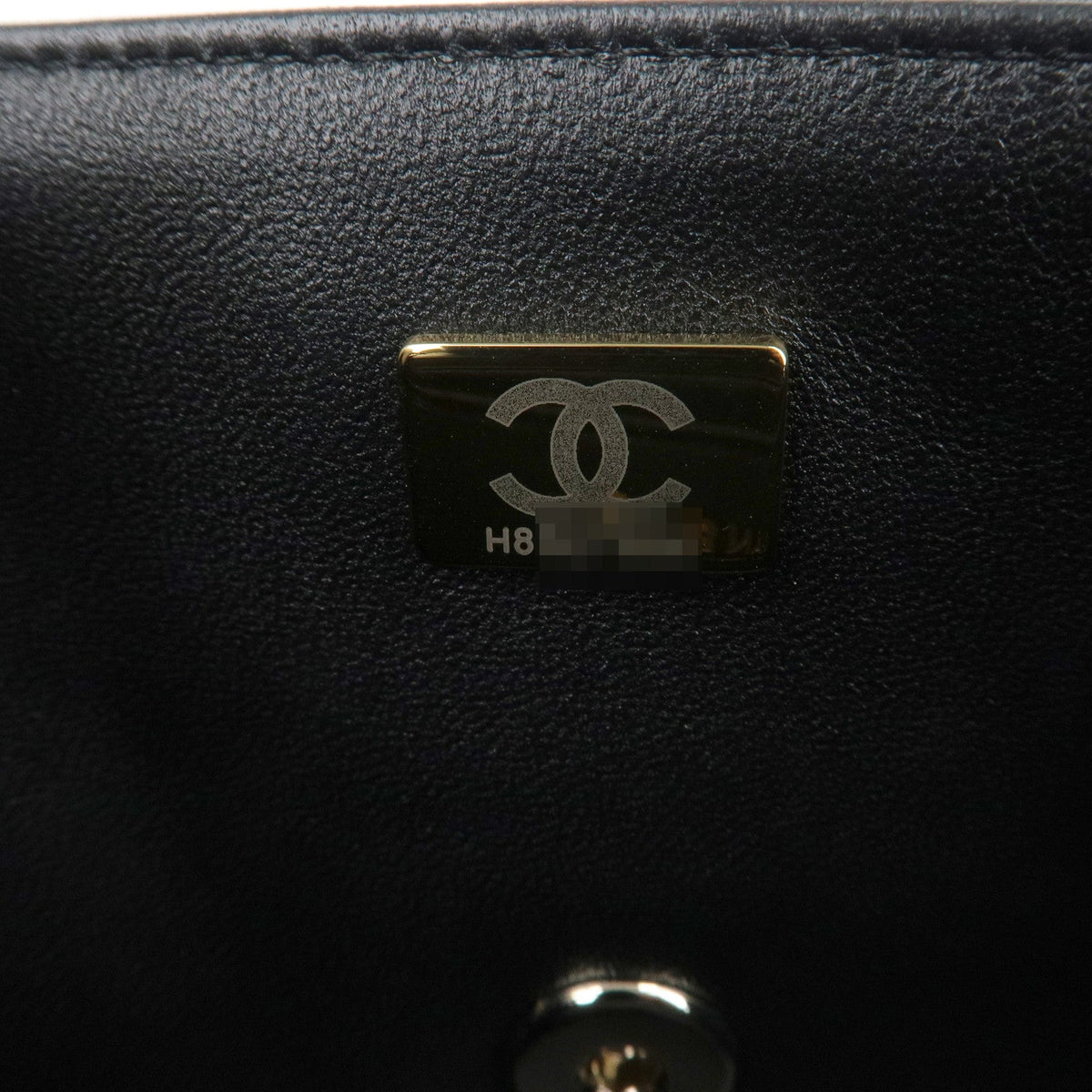 Chanel Mini Matelasse Lamb Skin Chain Shoulder Bag Black A69900