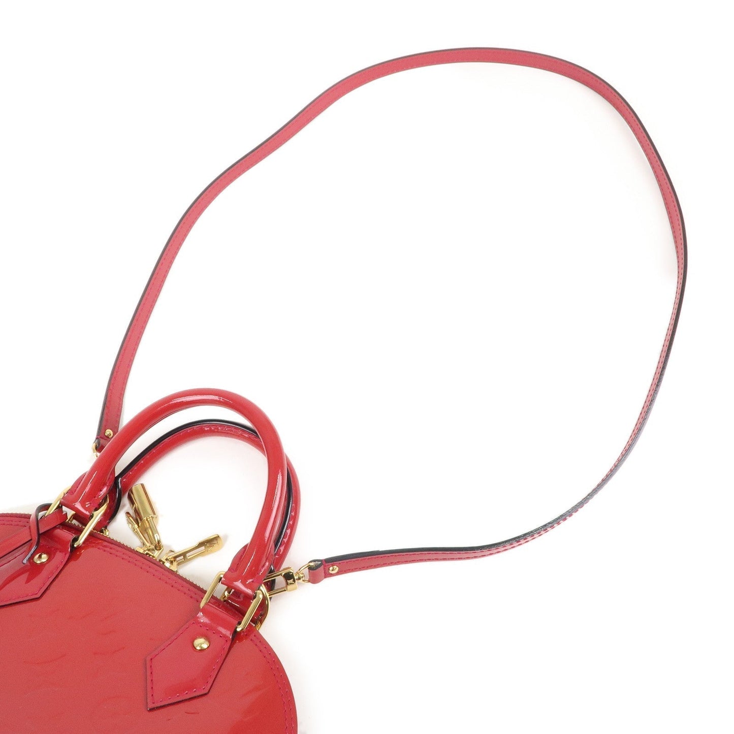 Auth Louis Vuitton Monogram Vernis Alma BB 2Way Bag Rose Indien M91771 Used F/S