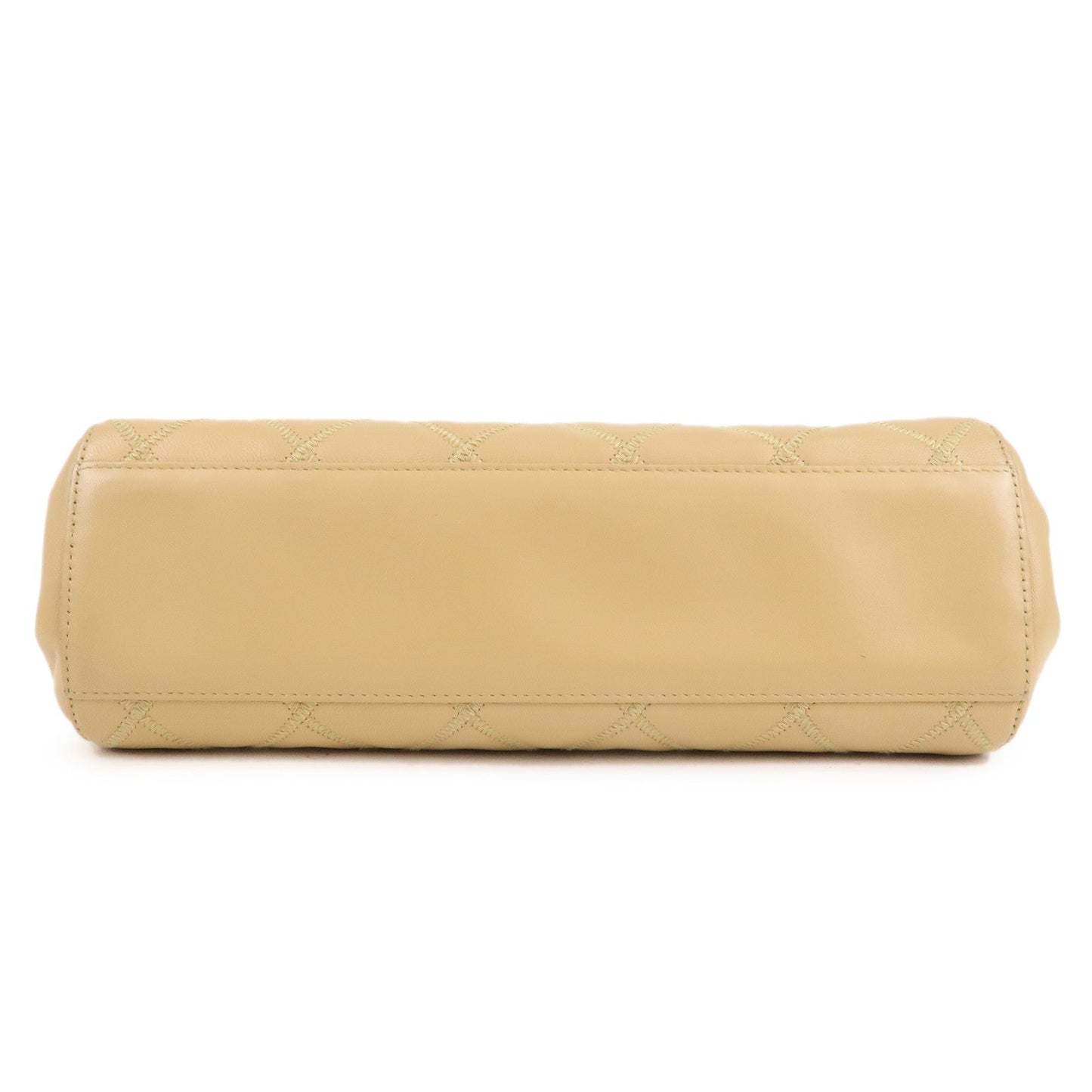 Chanel Matelasse Ultra Stitch Lamb Skin . Tote Chain Bag Beige