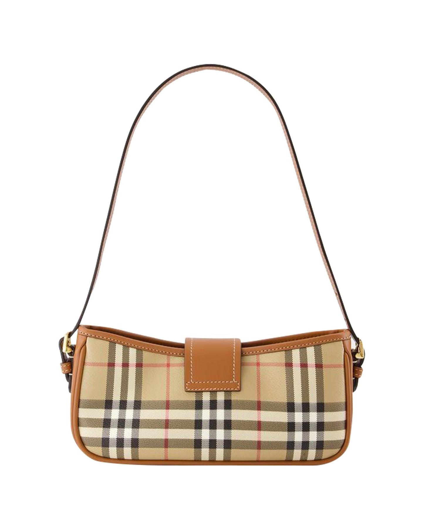 Burberry Mini Check Shoulder Bag Women Brown Handbags ONE SIZE Brown