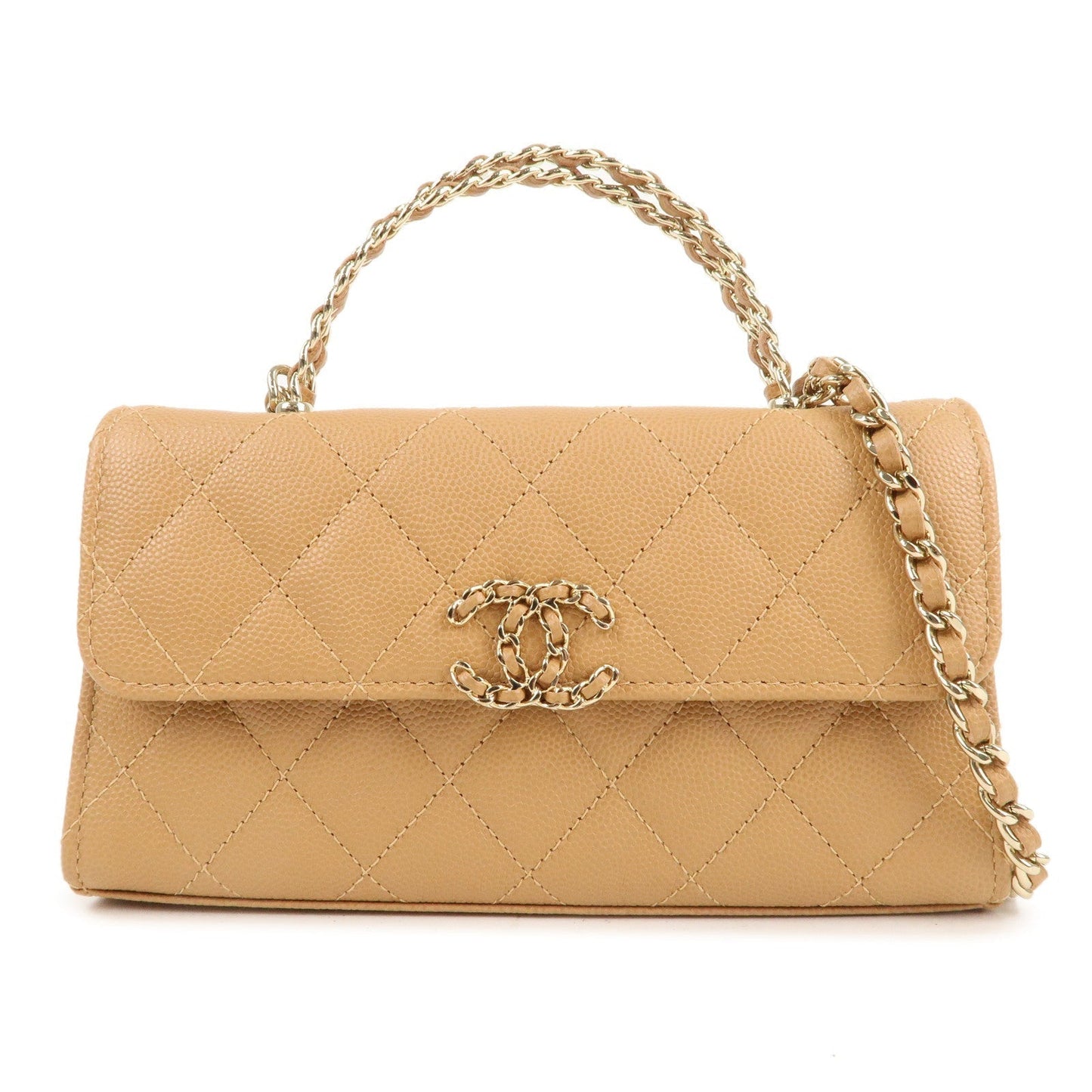 Chanel Matelasse Caviar Skin Flap Phone Case Shoulder Bag AP