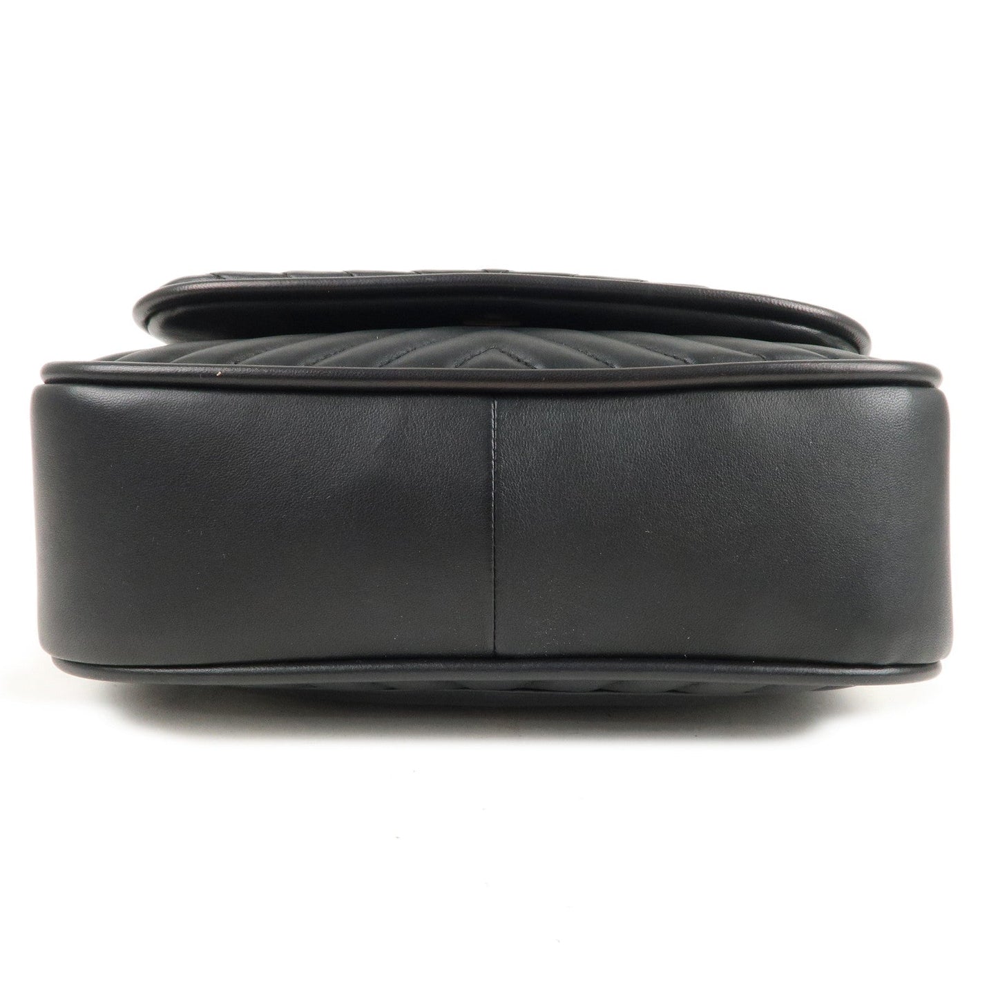 Chanel Chevron Lamb Skin WAY Chain Shoulder Bag Black A
