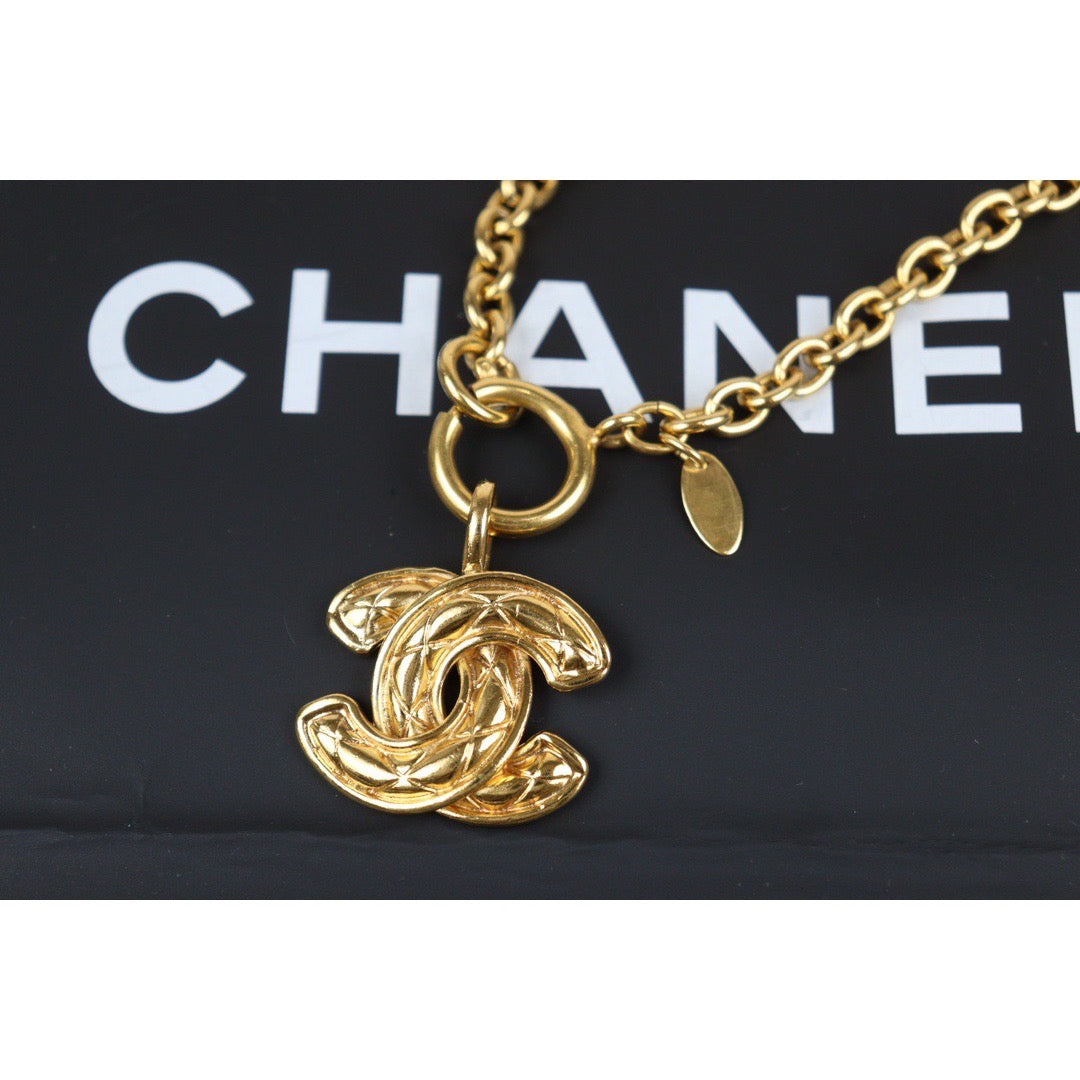 Rank SA ｜ CHANEL Coco Mark 24K Gold Plated Necklace｜24012522