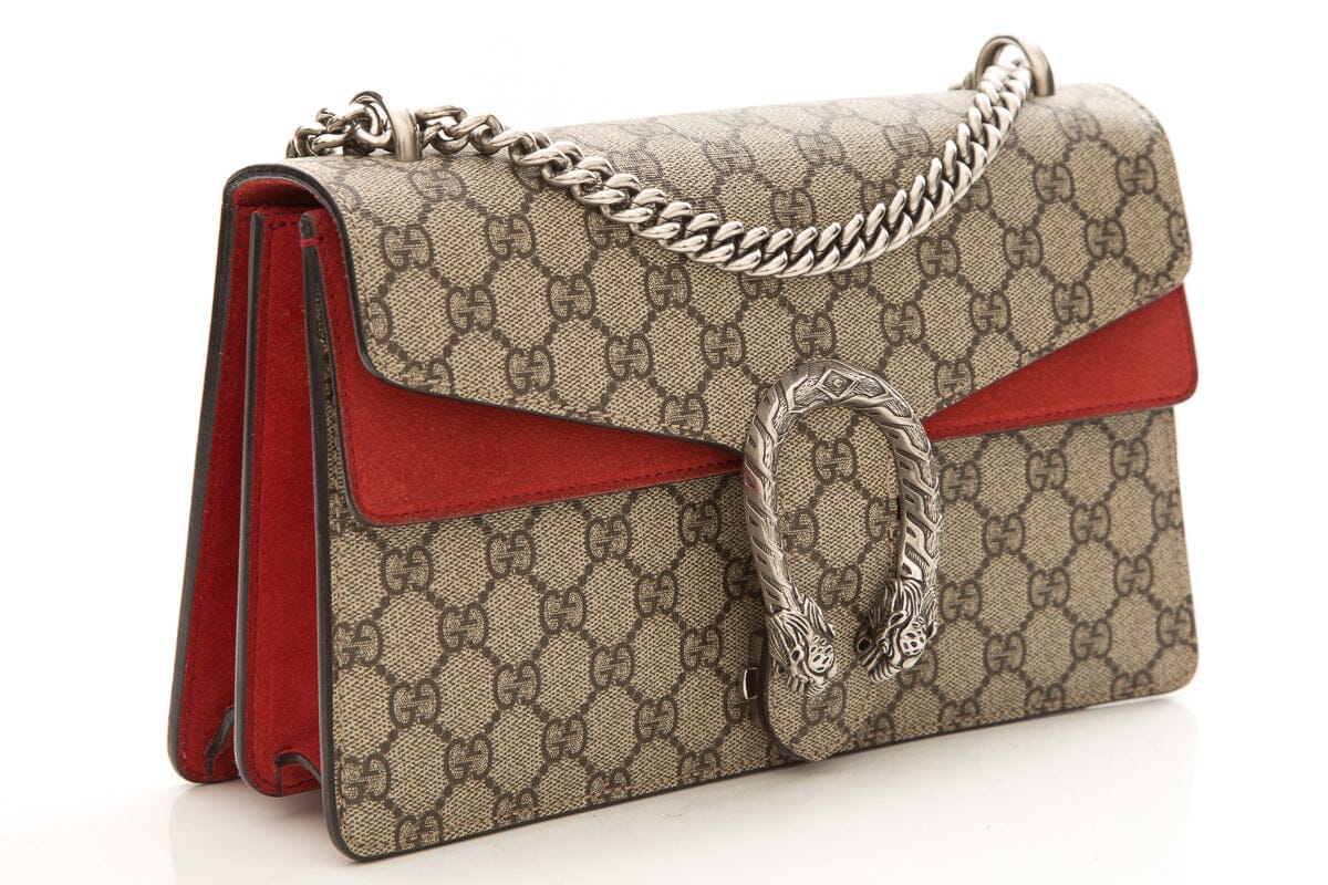 Gucci Dionysus Monogram and Red Suede Crossbody