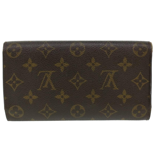 LOUIS VUITTON Monogram Portefeuille International Long Wallet M61217 Auth 37054