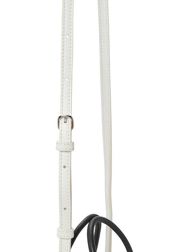 Luxury Balenciaga  Logo Print Phone Holder Small Cross Bag White