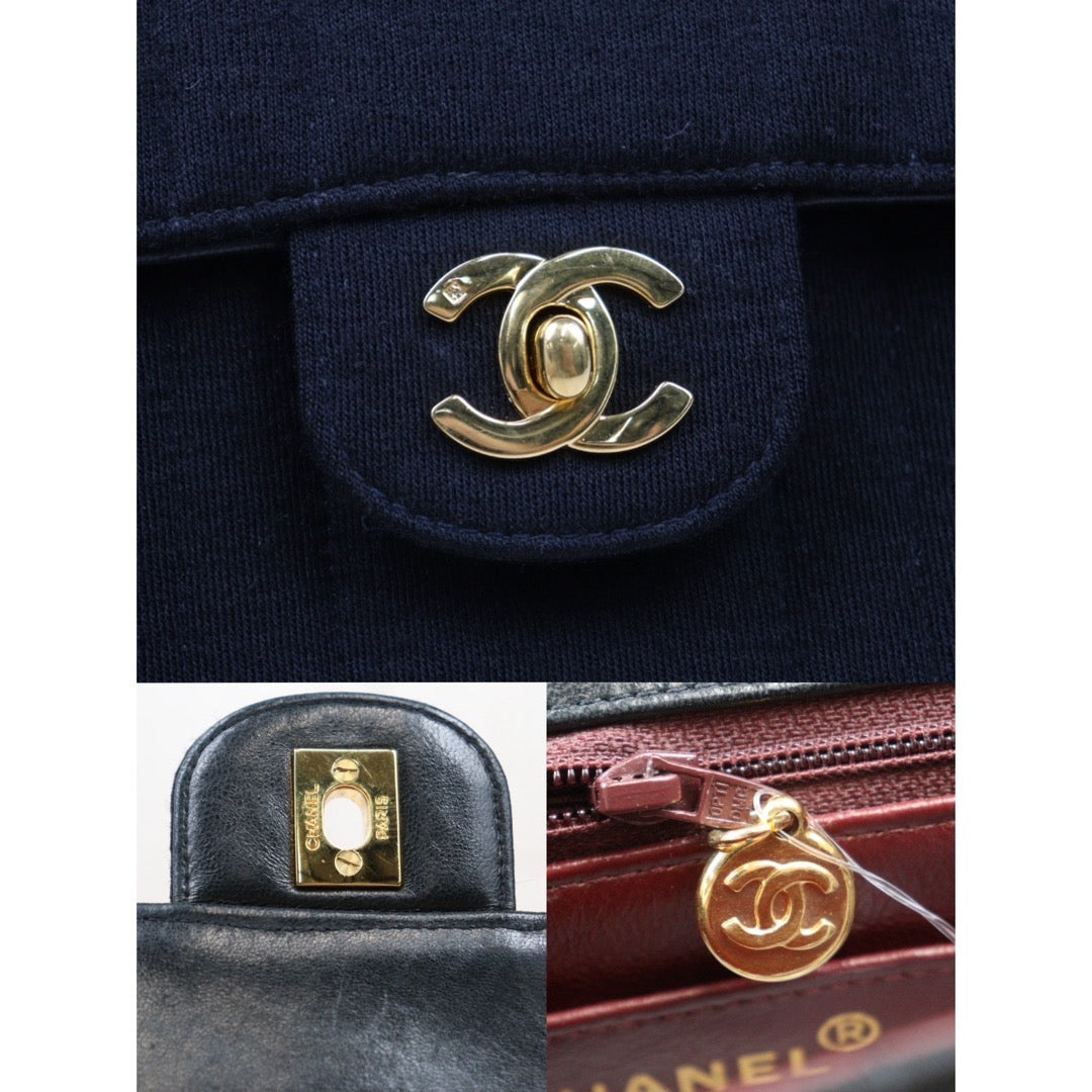 Rank AB ｜ CHANEL Canvas Baguette 23 Shoulder Bag Black Made In 2006-2008Year｜ P24061142