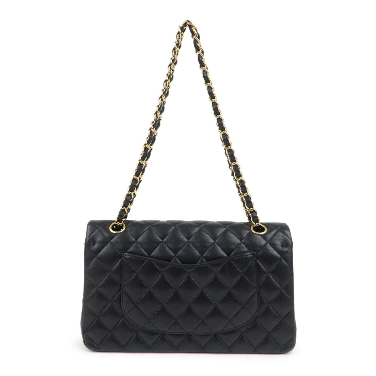Chanel Lamb Skin Matelasse  Double Flap Bag Black A