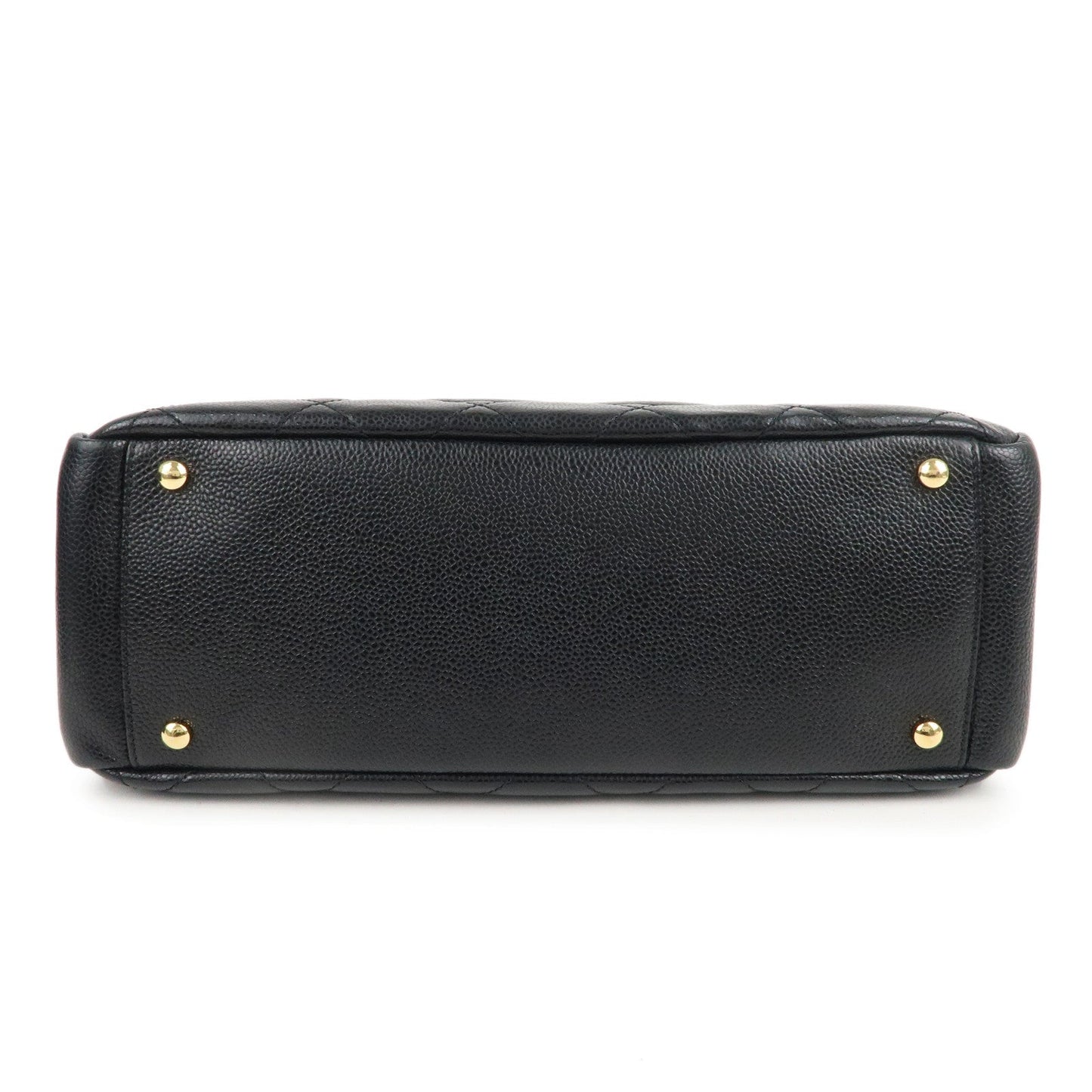 Chanel Matelasse Caviar Skin Chain Tote Bag Black A