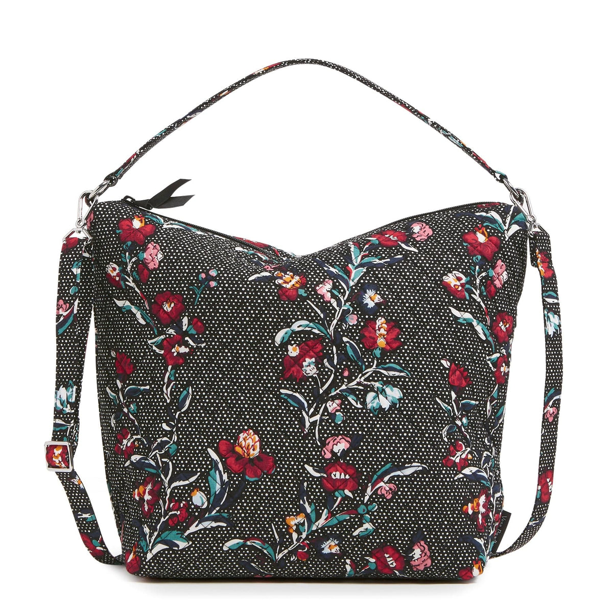 Oversized Hobo Shoulder Bag-Perennials Noir Dot-Image 1-Vera Bradley
