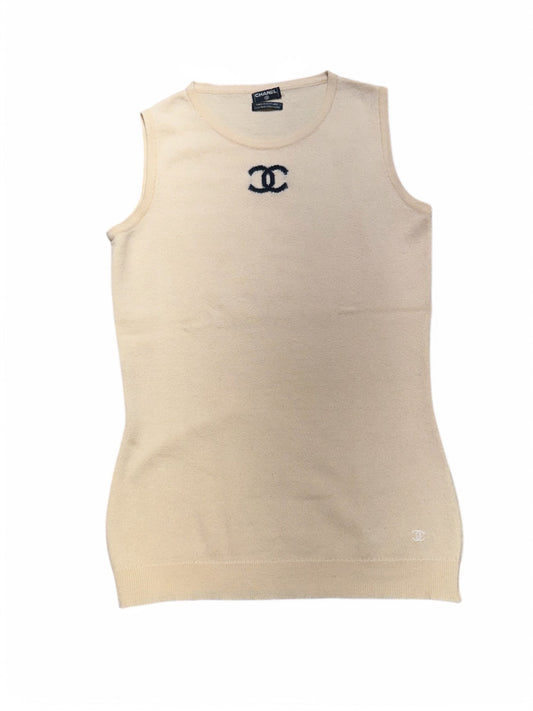 Chanel - Débardeur en cachemire blanc