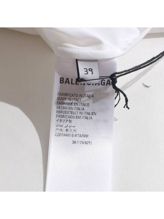 Luxury Balenciaga  Hand Drawn BB Overfit Long Sleeve Shirt White