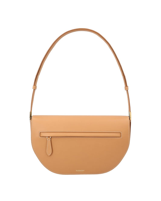 Burberry Leather Shoulder Bag Women Brown | Beige ONE SIZE brown | beige