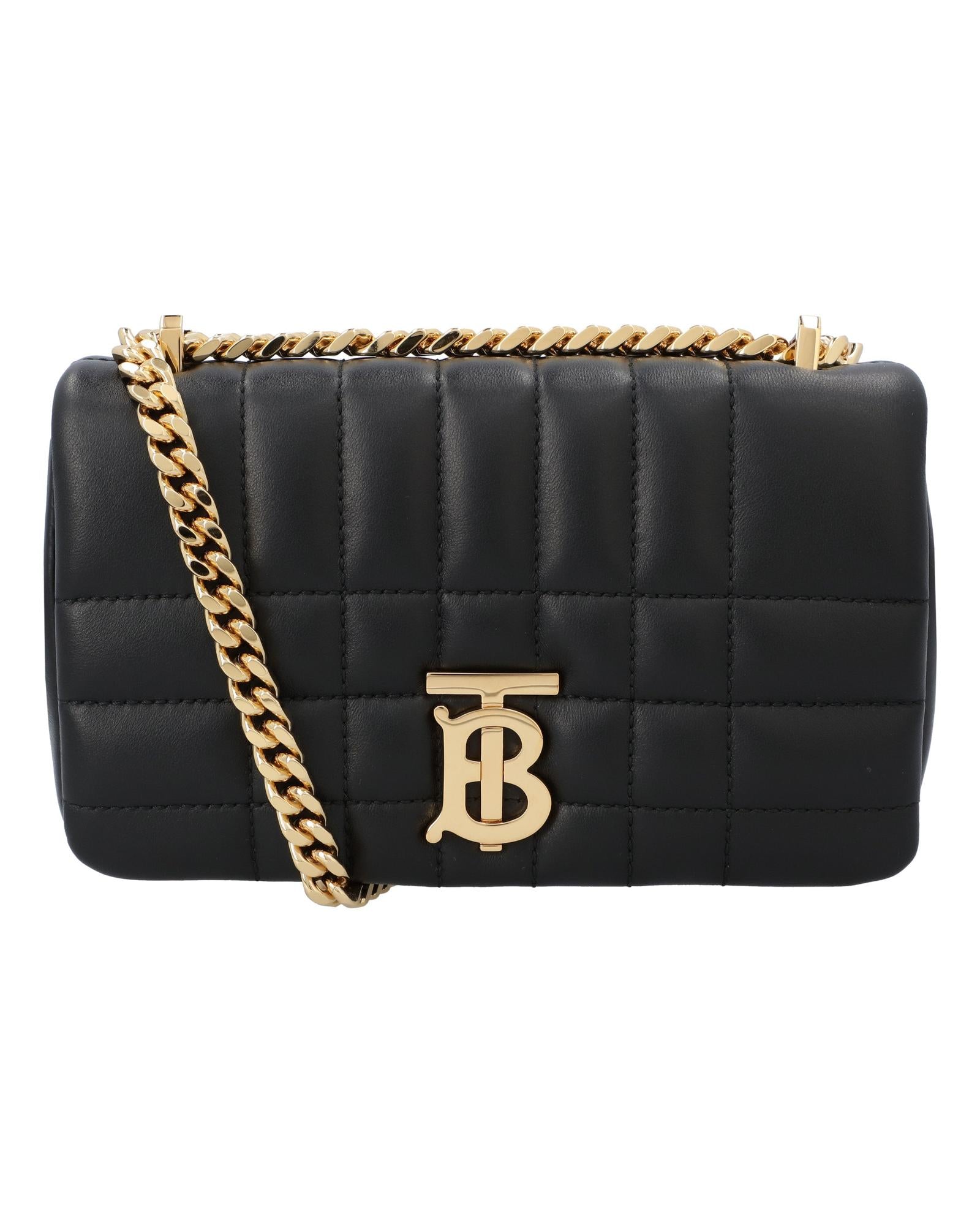 Burberry Lola Quilted Leather Chain Bag Women Black | Black Shoulder Bags ONE SIZE black | black