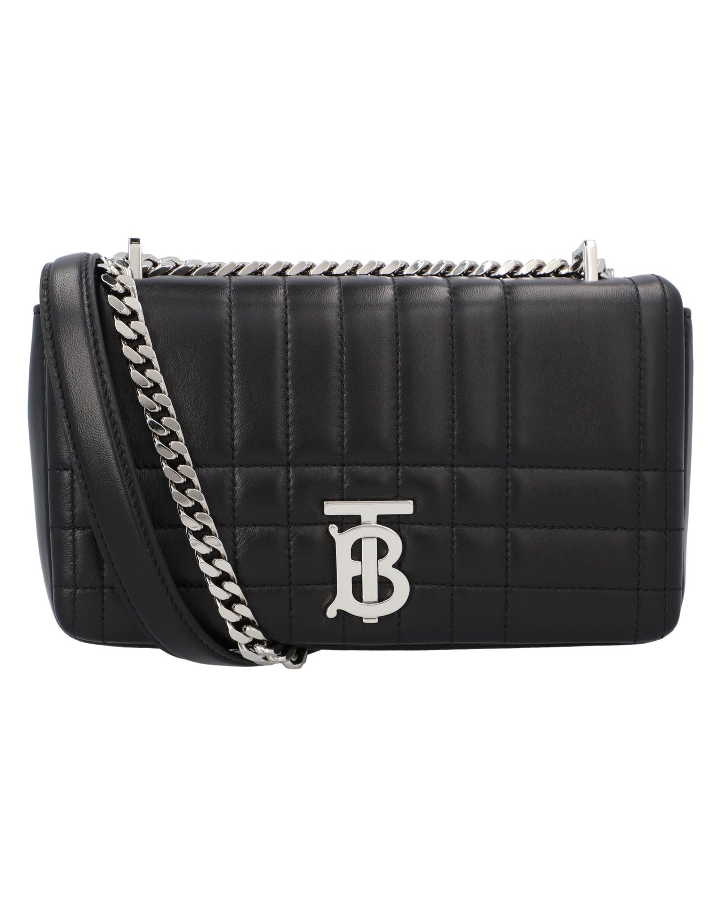 Burberry TB Bag Quilted Leather Shoulder Bag Women Black | Black ONE SIZE black | black