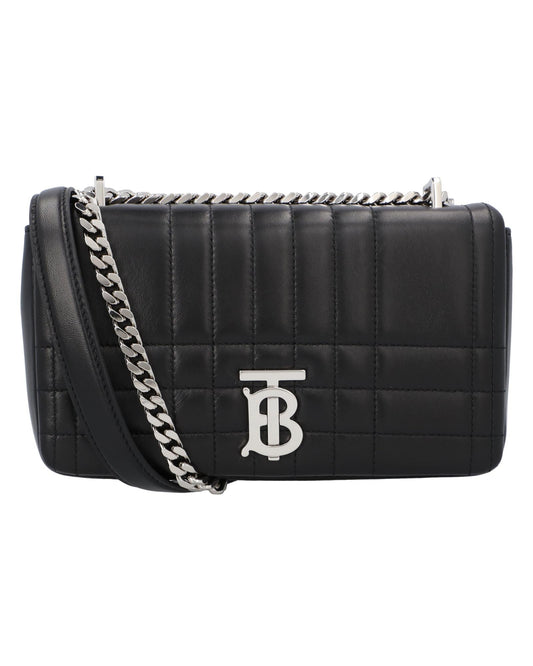 Burberry TB Bag Quilted Leather Shoulder Bag Women Black | Black ONE SIZE black | black