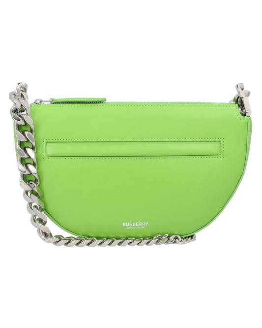 Burberry Lola HalfMoon Chain Bag Women Green | Green Shoulder Bags ONE SIZE green | green