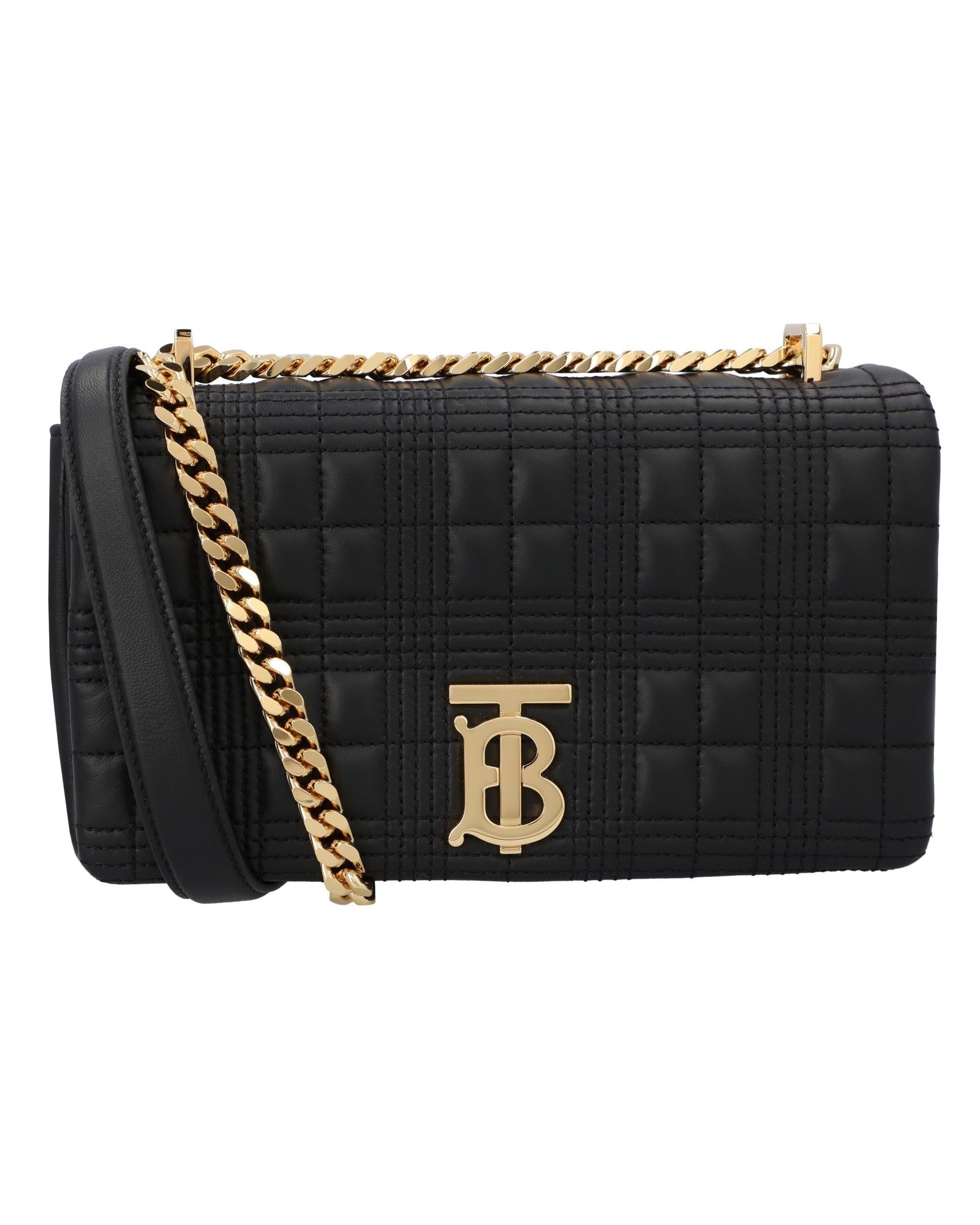 Burberry TB Quilted Leather Crossbody Women Black | Black Messenger Bags ONE SIZE black | black