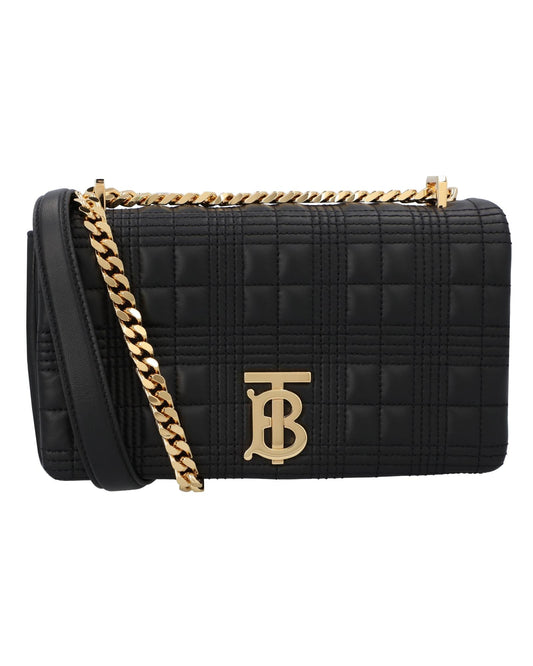 Burberry TB Quilted Leather Crossbody Women Black | Black Messenger Bags ONE SIZE black | black