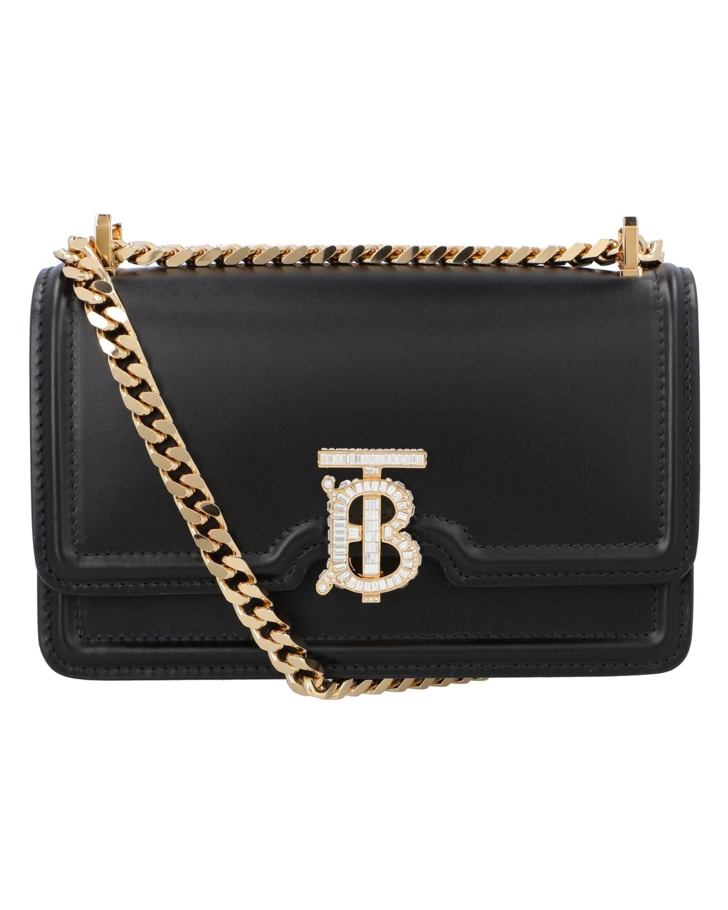 Burberry TB Bag Small Leather Shoulder Bag Women Black | Black ONE SIZE black | black