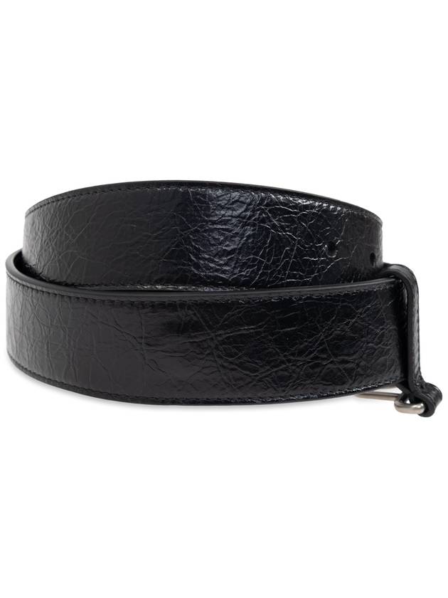 Luxury Balenciaga  Luxury Balenciaga  Leather Belt With Chain, Men's, Black