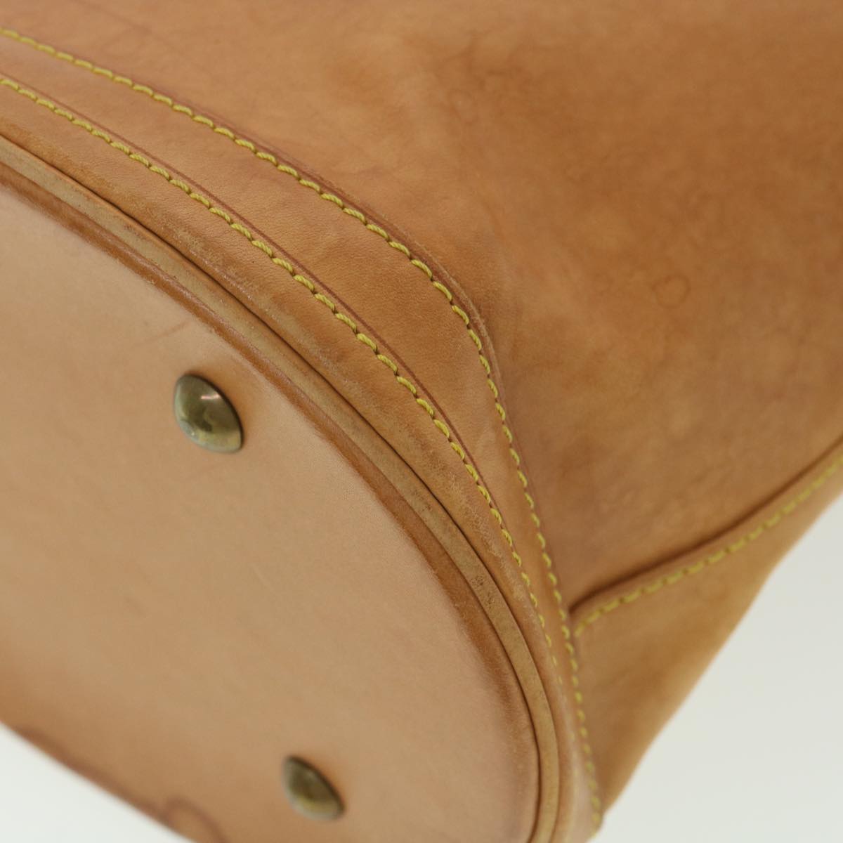 LOUIS VUITTON Nomad Leather Bucket PM Shoulder Bag Beige M85001 LV Auth 37608