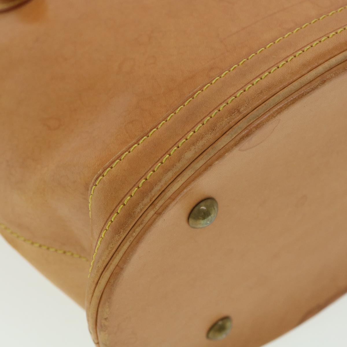 LOUIS VUITTON Nomad Leather Bucket PM Shoulder Bag Beige M85001 LV Auth 37608