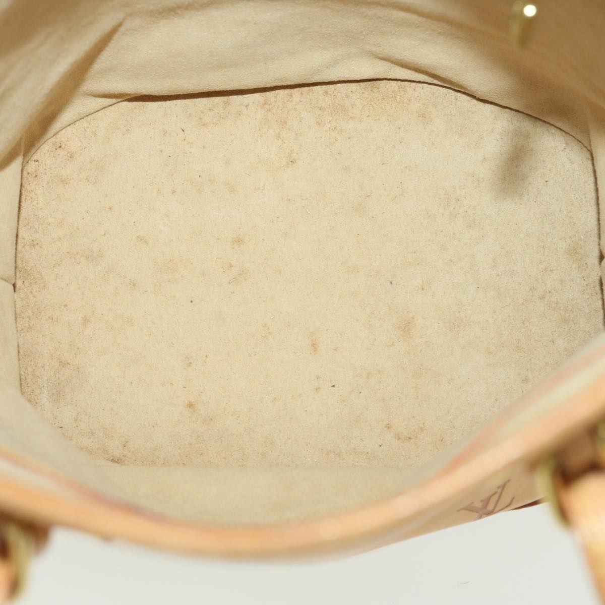 LOUIS VUITTON Nomad Leather Bucket PM Shoulder Bag Beige M85001 LV Auth 37608