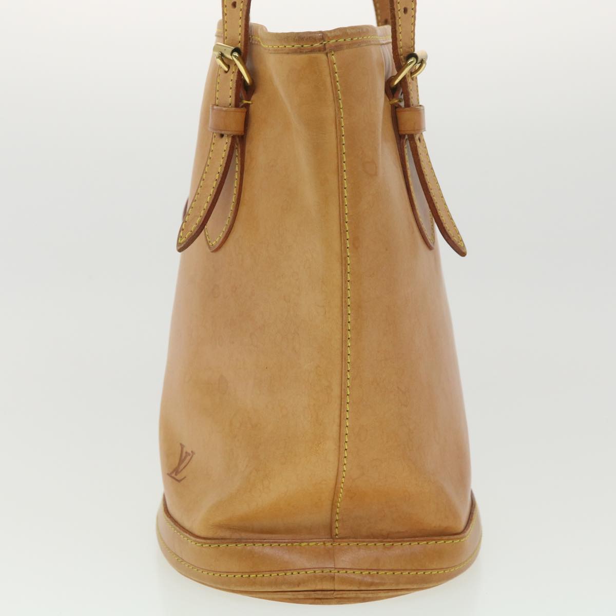 LOUIS VUITTON Nomad Leather Bucket PM Shoulder Bag Beige M85001 LV Auth 37608