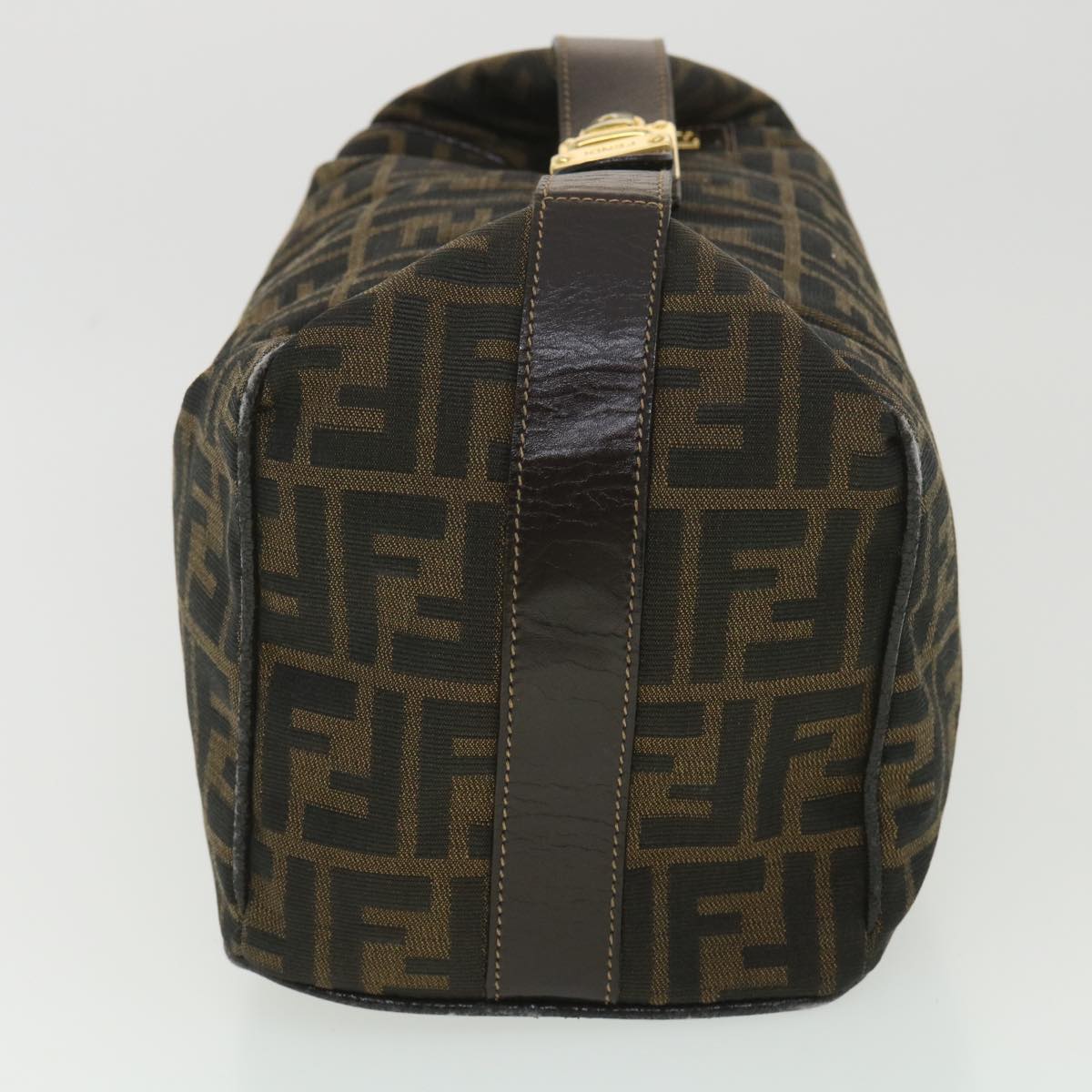 FENDI Zucca Canvas Vanity Cosmetic Pouch Black Brown  37617