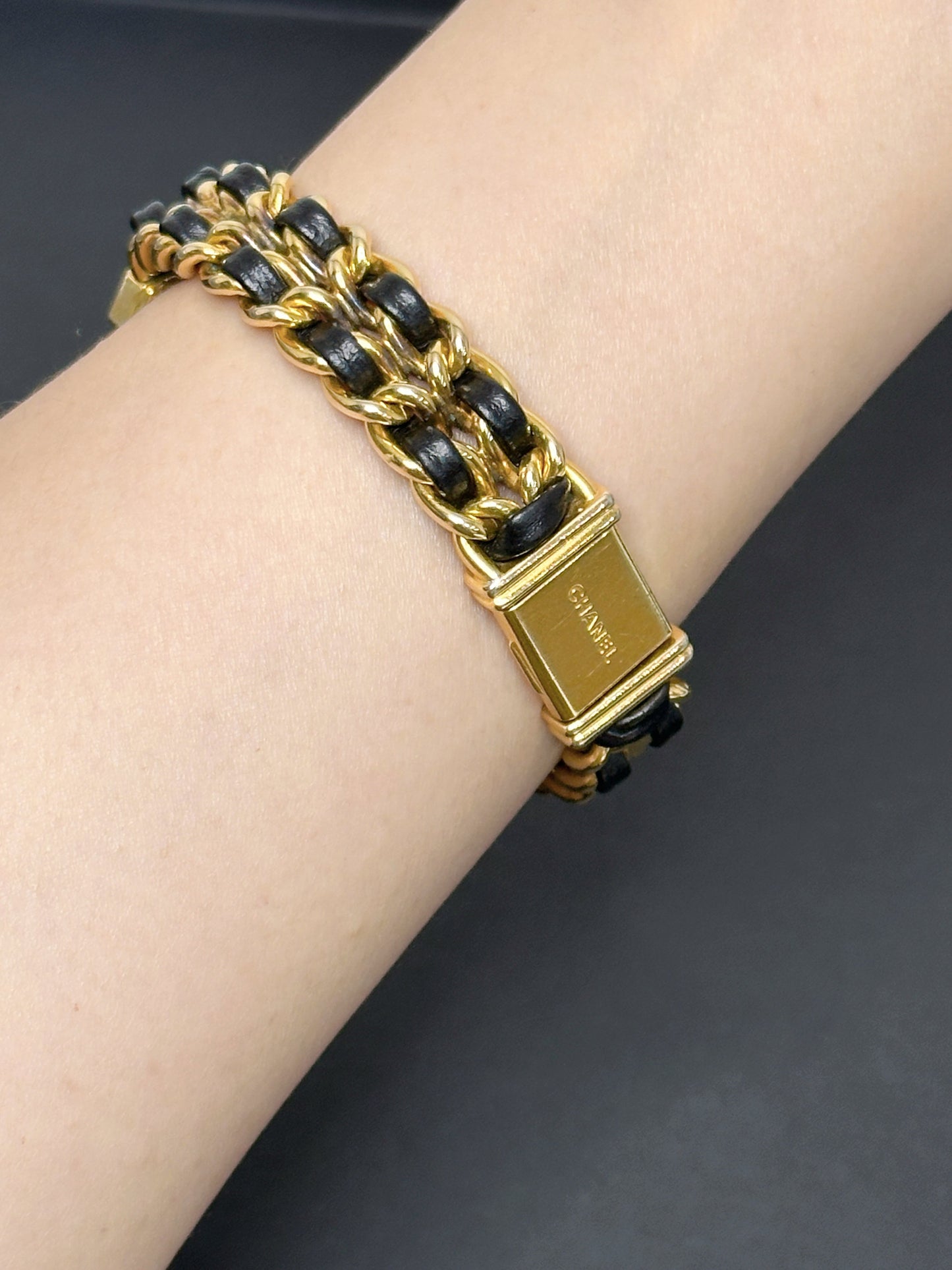 Chanel Premiere Quartz Watch Gold 1987 L size