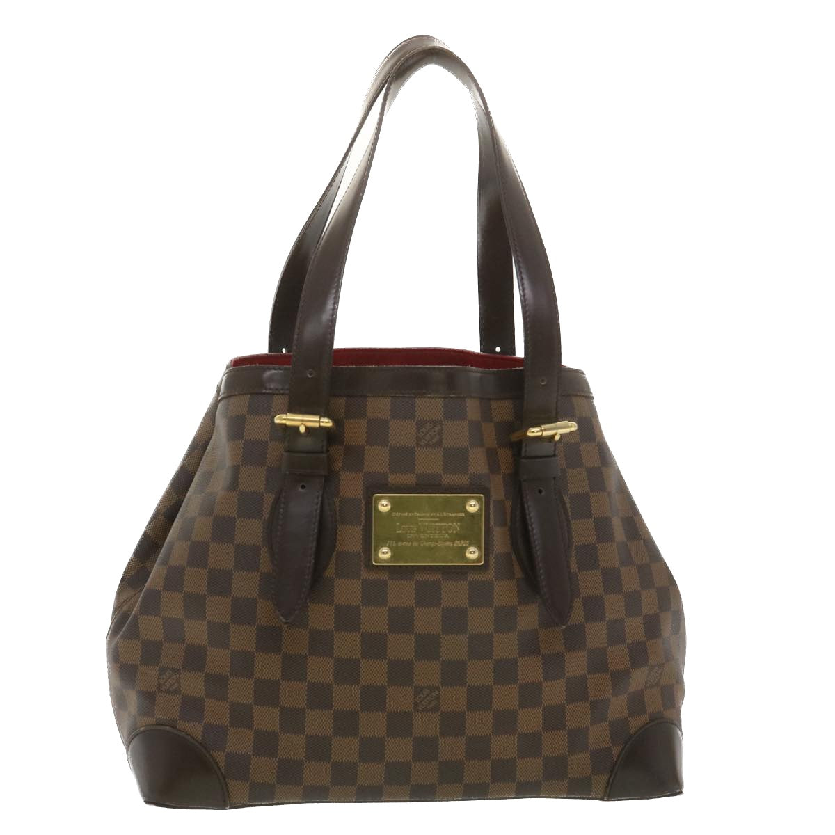 LOUIS VUITTON Damier Ebene Hampstead MM Tote Bag N51204 LV Auth 37825